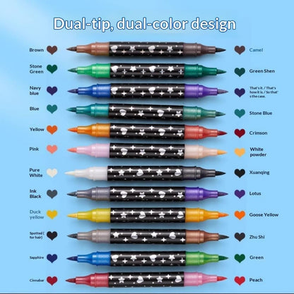 Glitter Brush Marker Set