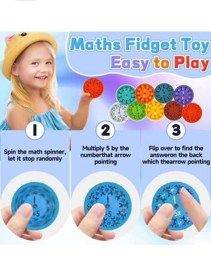 Math Fidget Rotating Wheel Counting Educational Toy