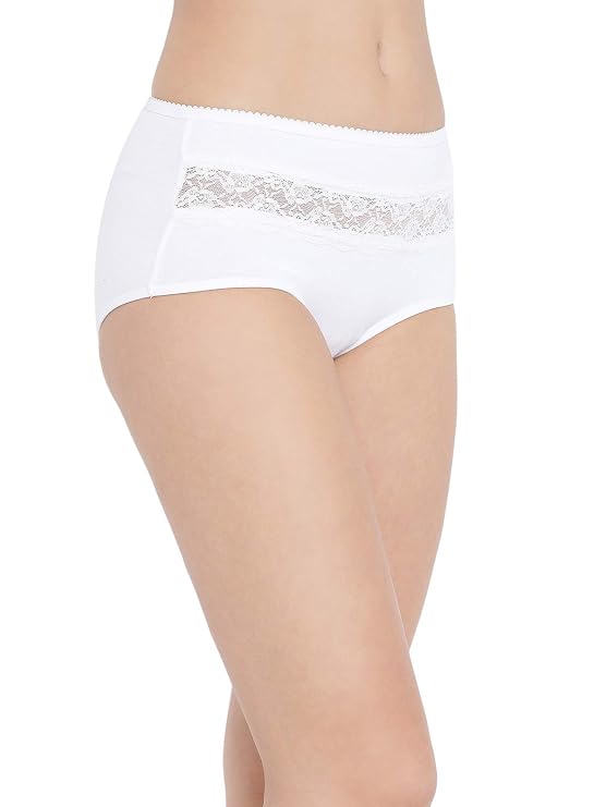 Pack of 2 High Waist Hipster Panties with Lace Panels