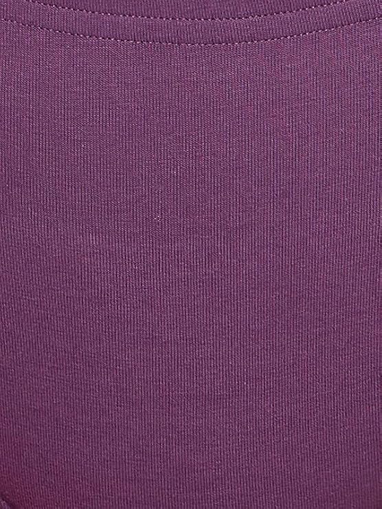 Cotton Mid Waist Hipster Panty with Inner Elastic In Purple