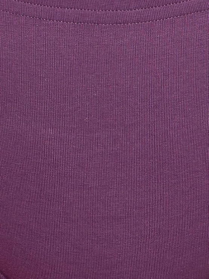 Cotton Mid Waist Hipster Panty with Inner Elastic In Purple