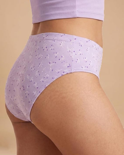 Pack of 2 High Waist Floral Print Hipster Panties