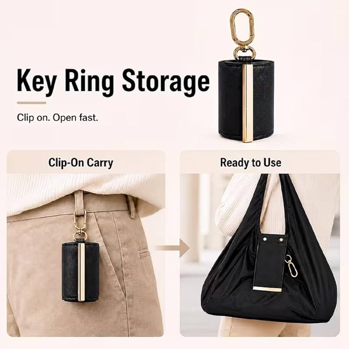 Foldable Keychain Tote Bag