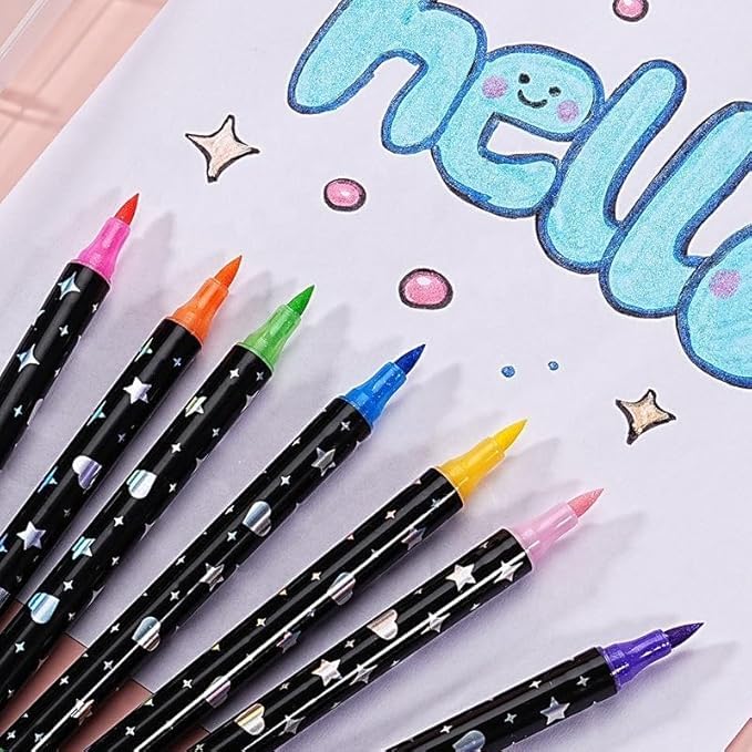 Glitter Brush Marker Set