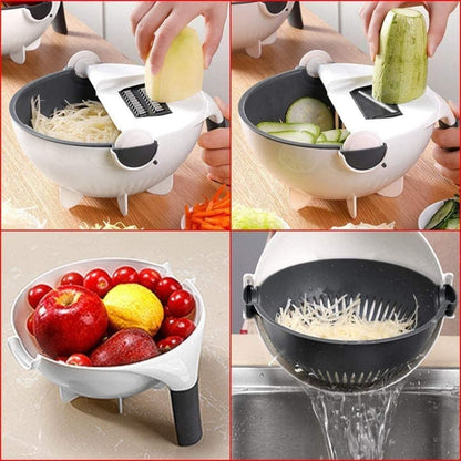 9 In 1 Multi-functional Chopper Rotate Vegetable