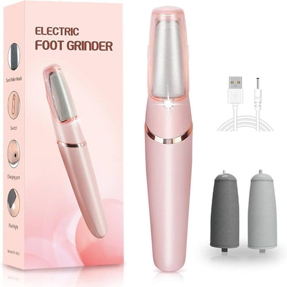 Rechargeable pink electric foot callus remover