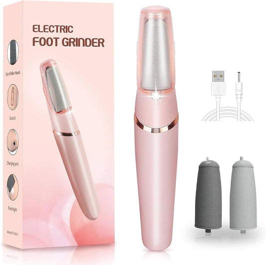Rechargeable pink electric foot callus remover