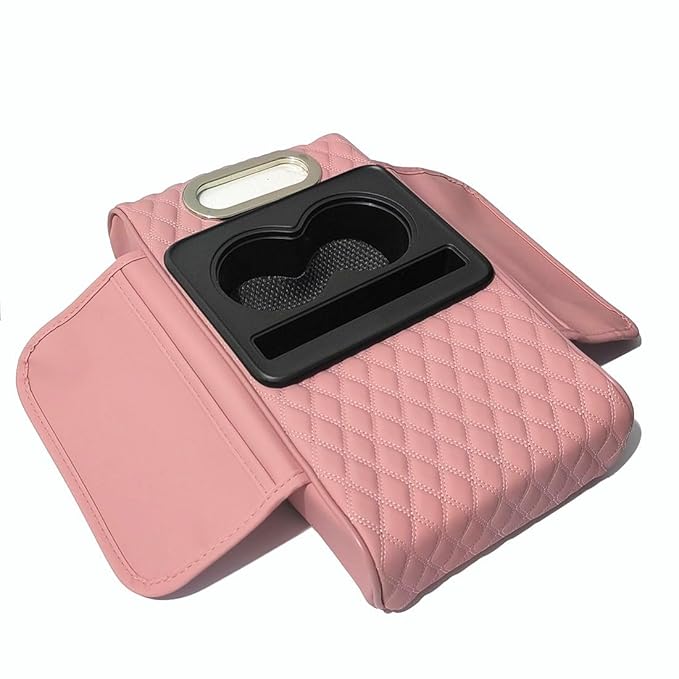 Smart Console Armrest Organizer with Storage Cup Holder & Phone Slot
