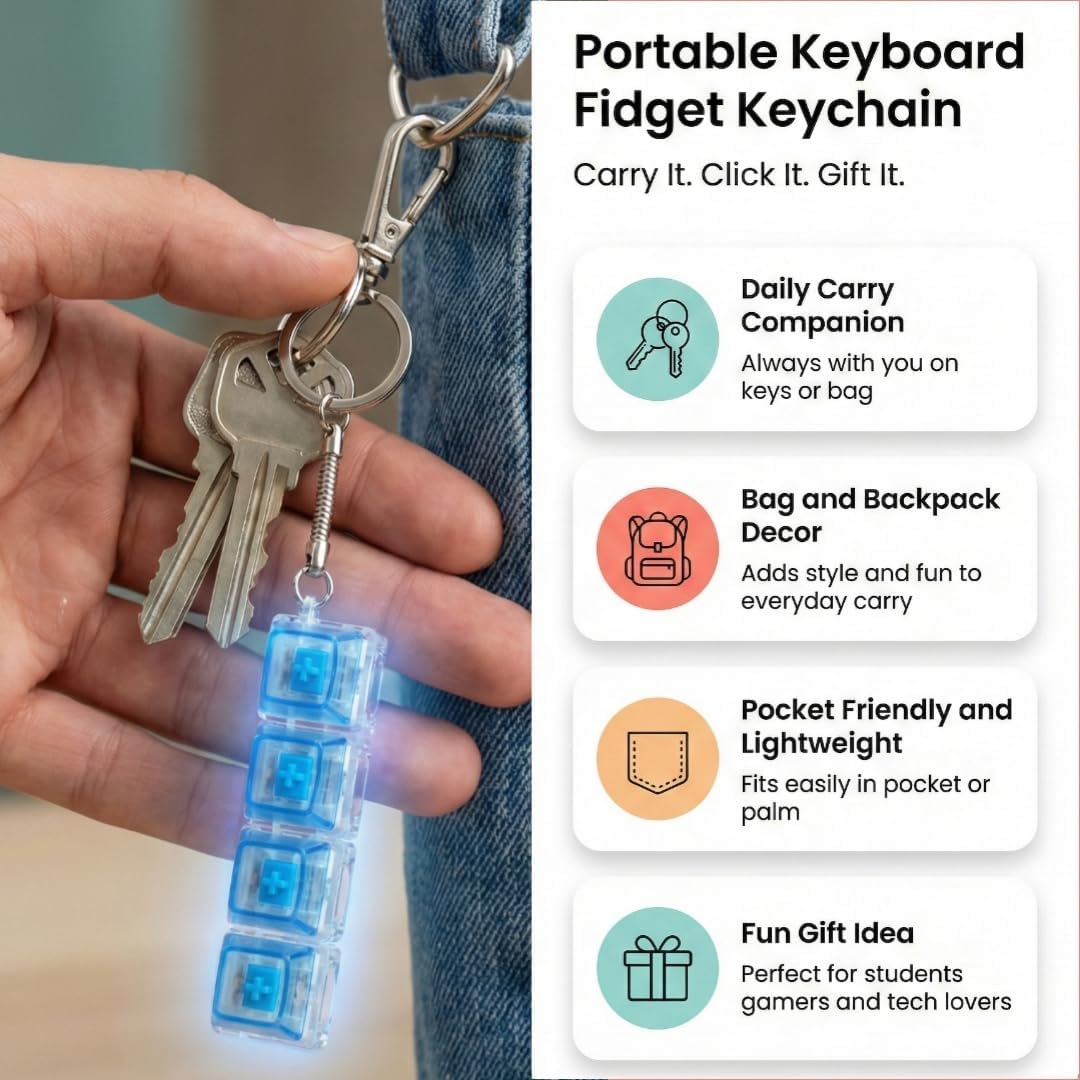 Mechanical Click-Fidget keychain