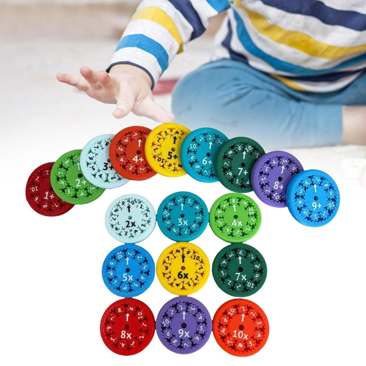 Math Fidget Rotating Wheel Counting Educational Toy