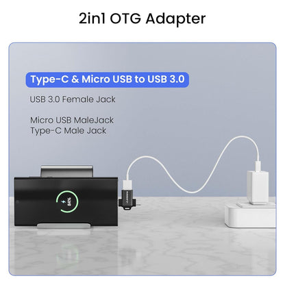 2 in 1 OTG Micro USB & Type C Adapter