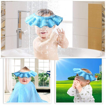 Silicone Baby Bath Shower Cap with Adjustable Snap Buttons (Pack of 2)