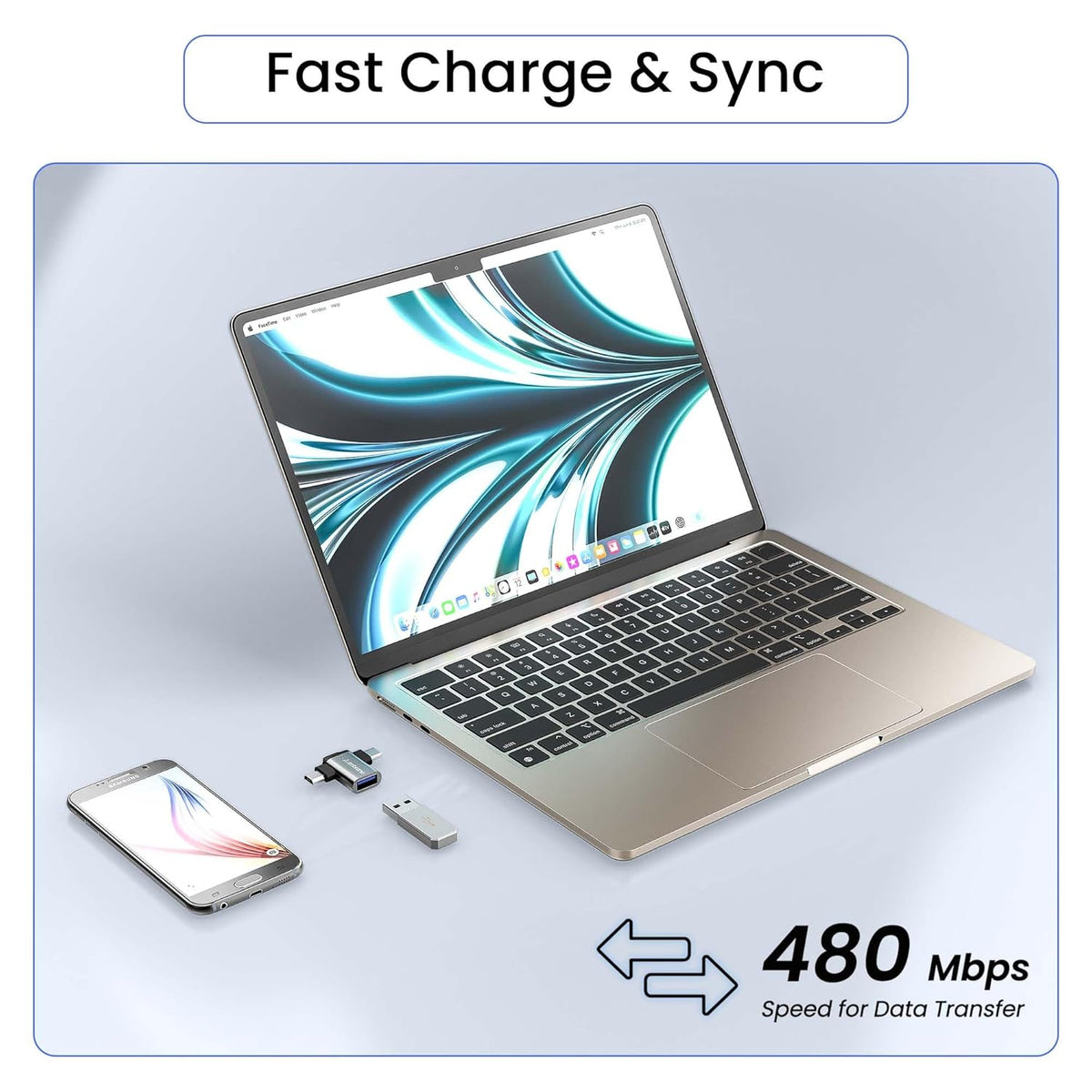 2 in 1 OTG Micro USB & Type C Adapter