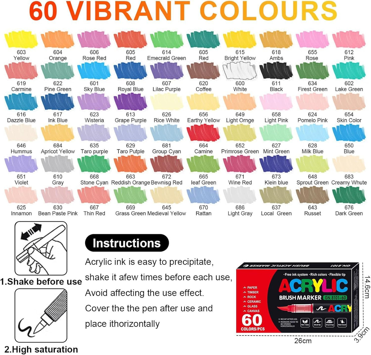 Dual-Tip Acrylic Paint Marker Set