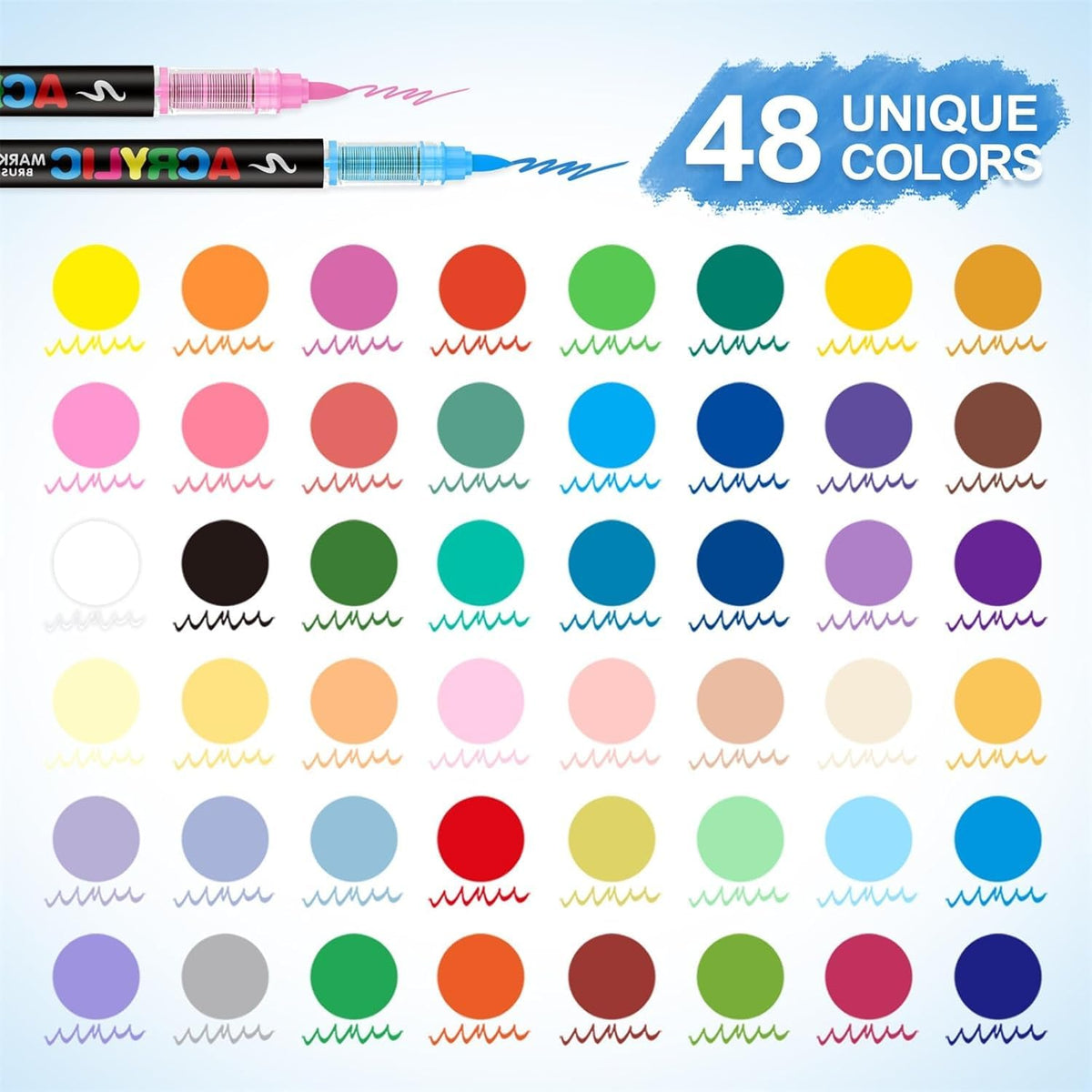 Acrylic Brush Marker Set