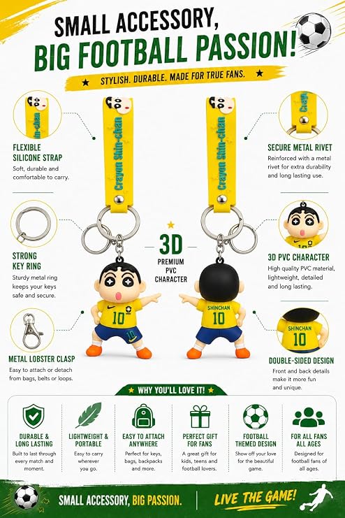 Shin-Chan Face Rotating Keychain