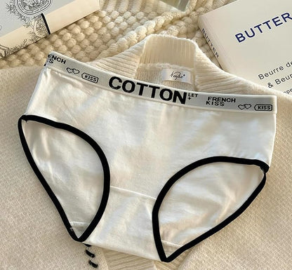 High Waist Hipster with Lace Panels in White
