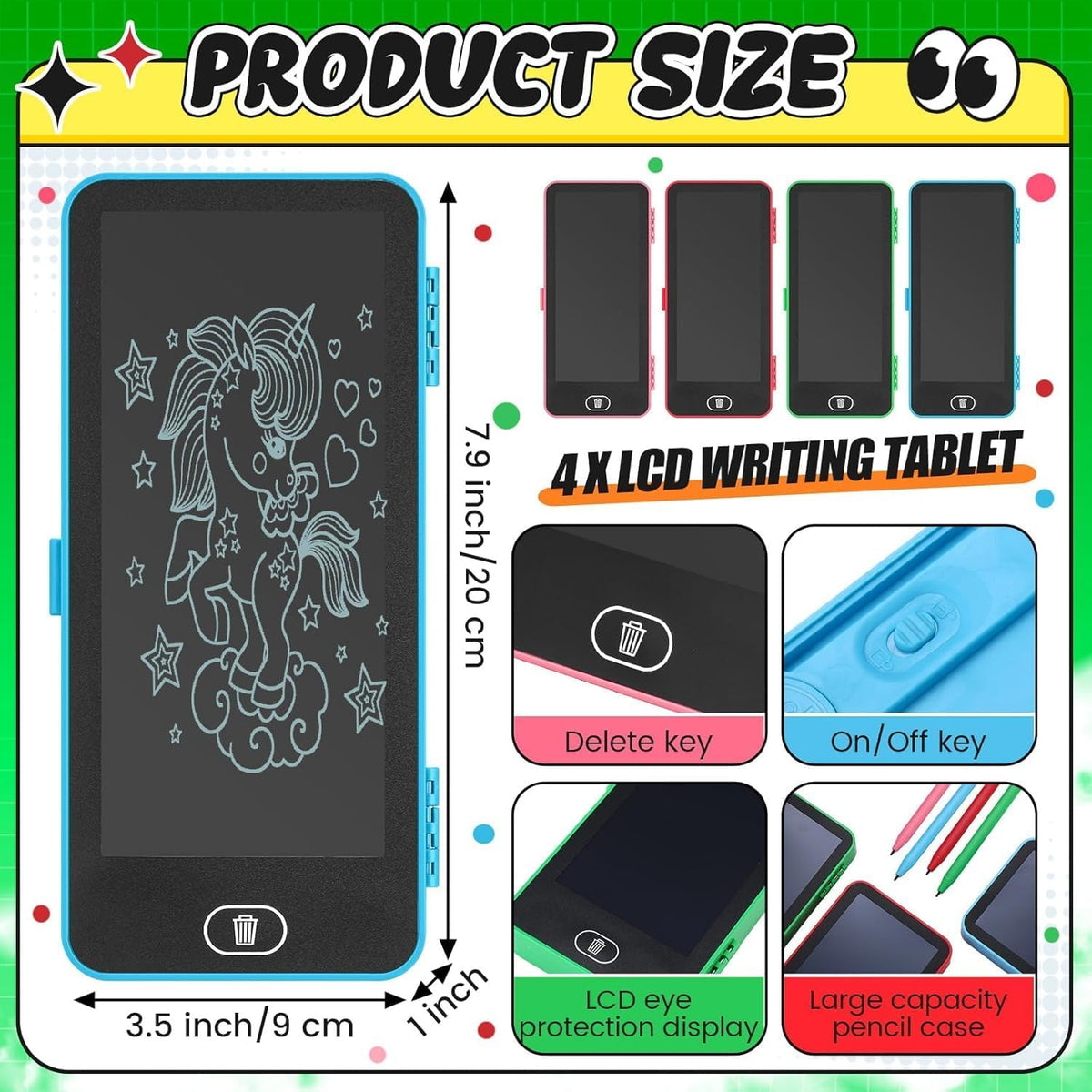 2 in 1 LCD Writing Pad Pencil Box