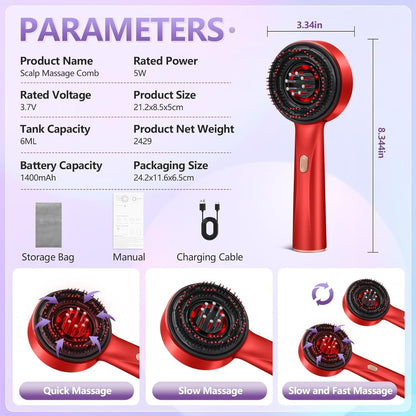 Red Light Hair Rejuvenation Scalp Massager