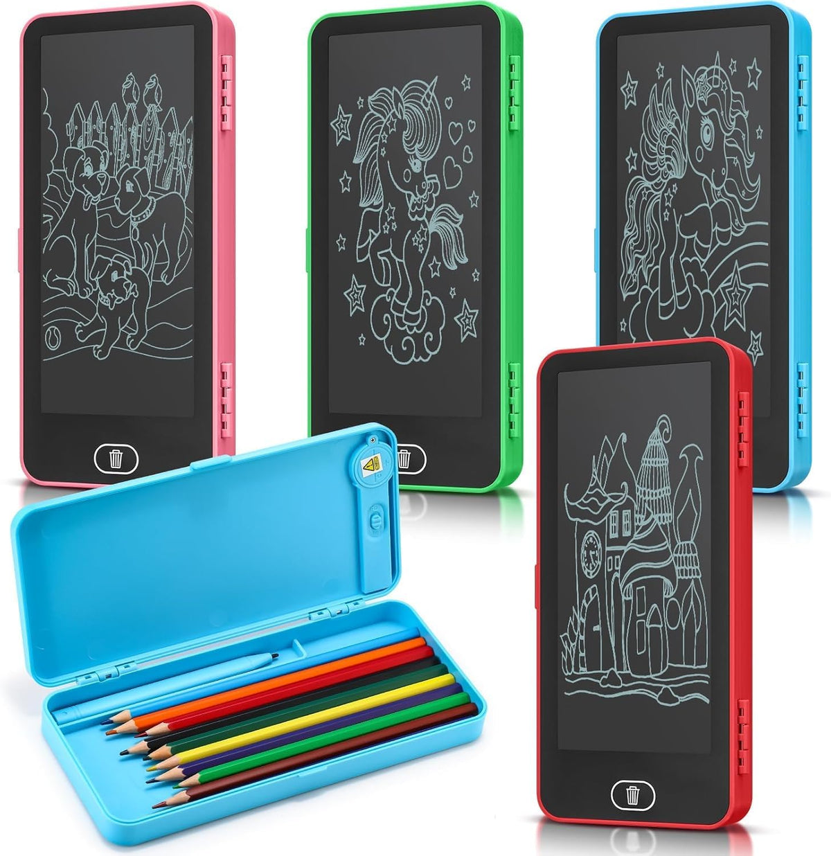 2 in 1 LCD Writing Pad Pencil Box