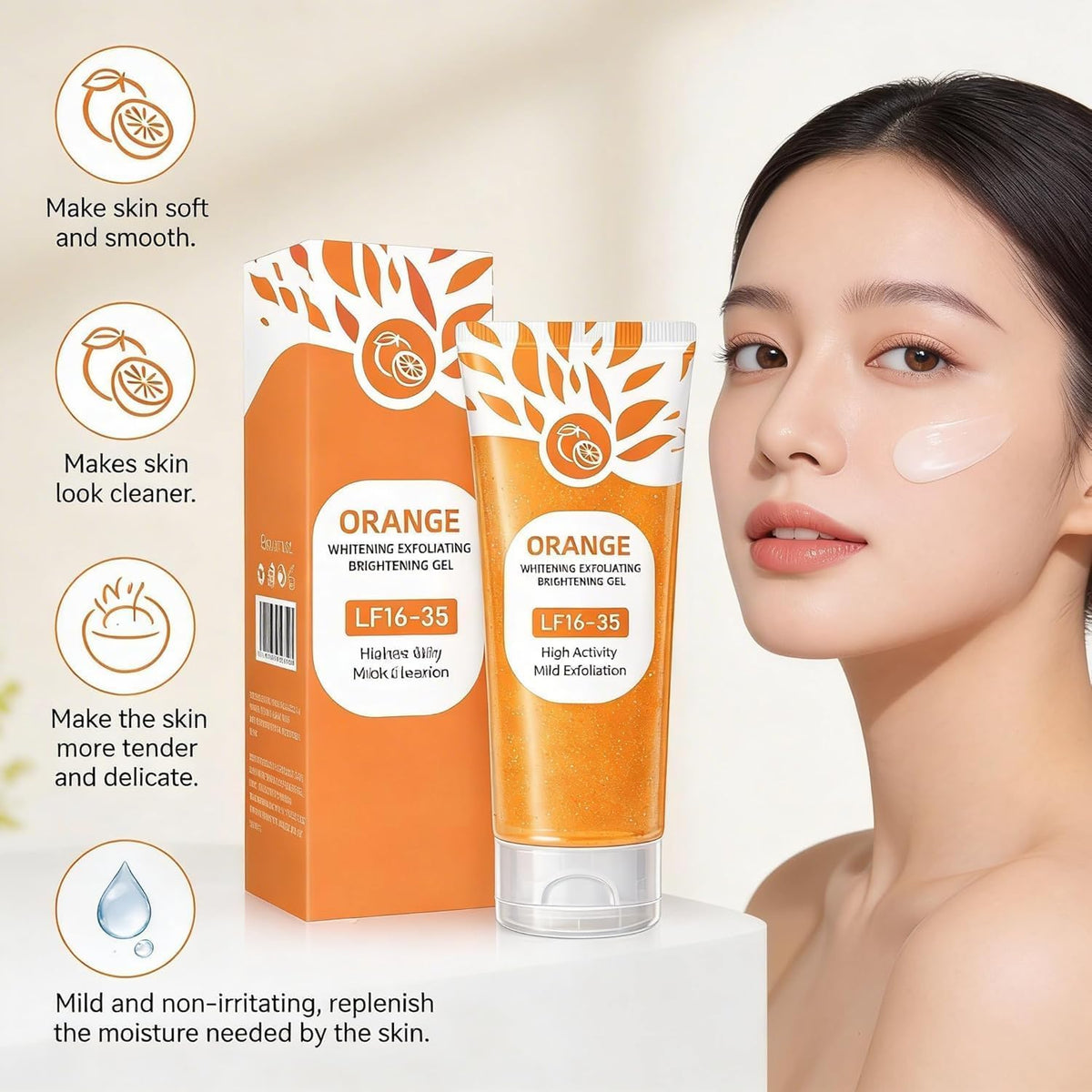 Orange Enzymes Exfoliating Gel for Face & Body (Pack of 2)