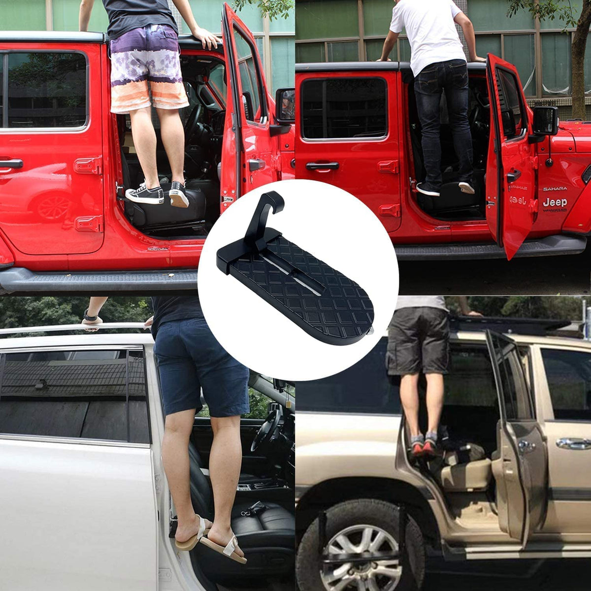 Universal foldable car door step