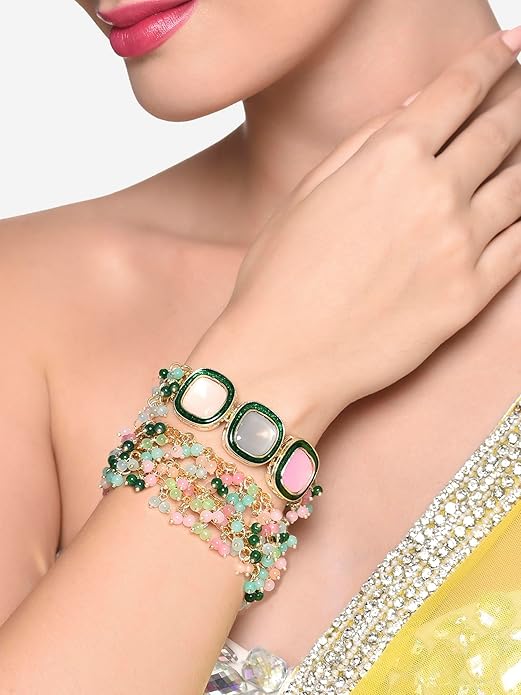 multi-color pastel beaded bracelet