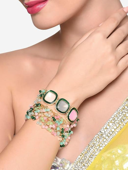 multi-color pastel beaded bracelet