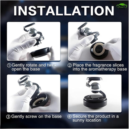 Plastic Solar Powered Levitating Ball Illusion Car Interior Dashboard Air Freshener