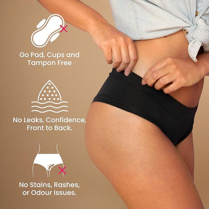 Pack of 2 Mid Waist Hipster Panties