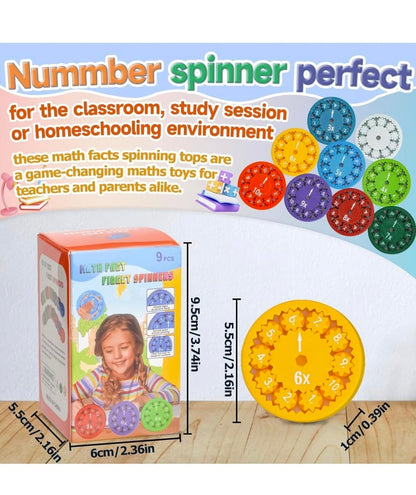 Math Fidget Rotating Wheel Counting Educational Toy