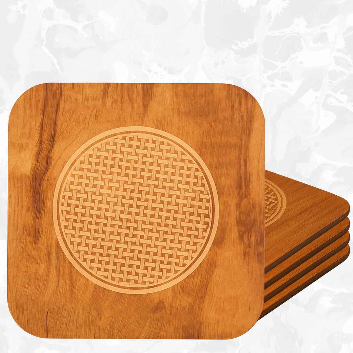 Wooden Heat Resistant Round Coaster