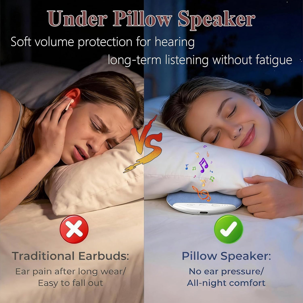 Under Pillow Bluetooth Speaker