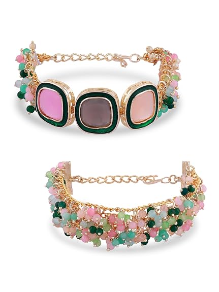 multi-color pastel beaded bracelet