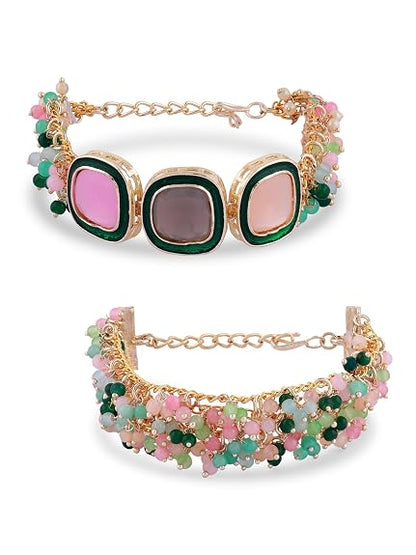 multi-color pastel beaded bracelet