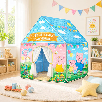 Peppa Pig Theme Play Tent House For Kids