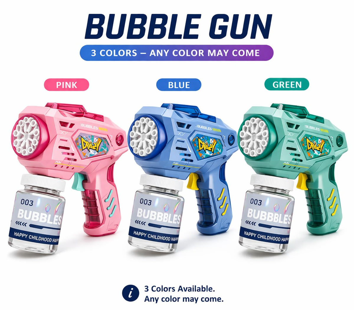 Hole battery operated Bubbles Gun Toys for Boys and Girls