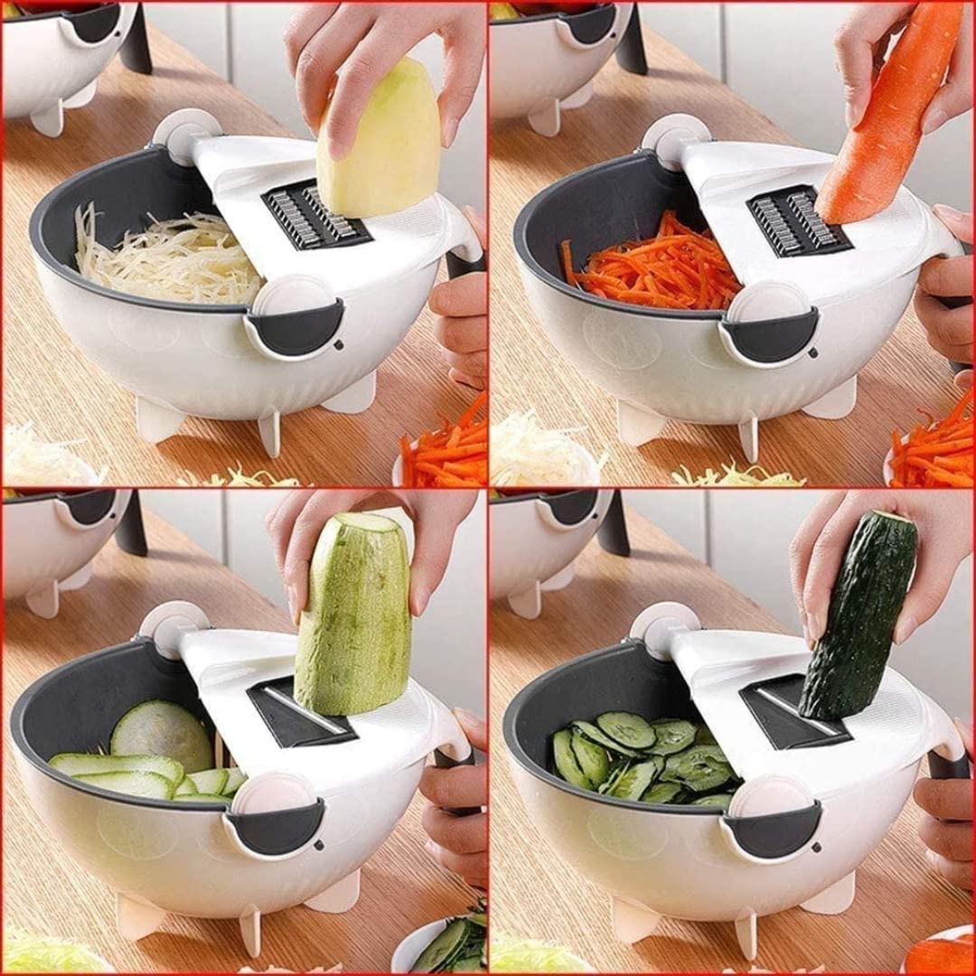 9 In 1 Multi-functional Chopper Rotate Vegetable