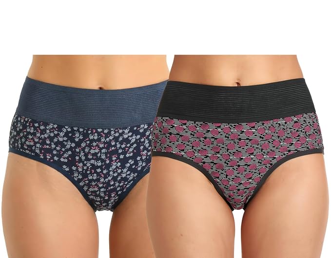 Pack of 2 Mid Waist Hipster Panties