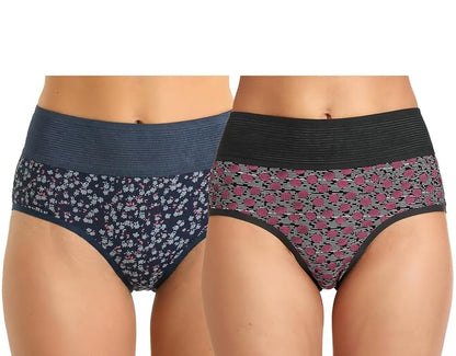 Pack of 2 Mid Waist Hipster Panties