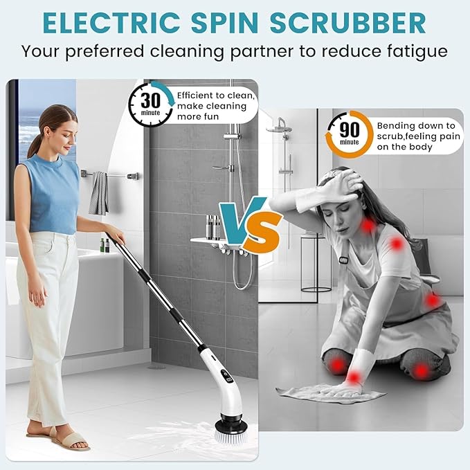 9-in-1 Electric Spin Scrubber