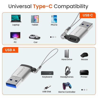 2 in 1 OTG Micro USB & Type C Adapter