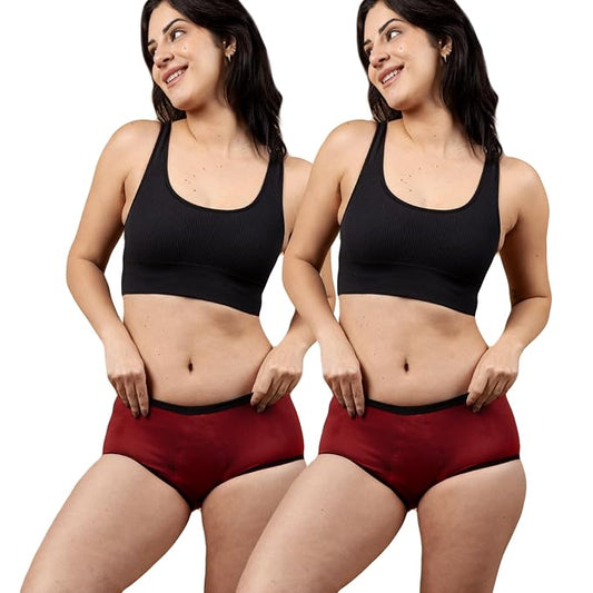 Pack of 2 Mid Waist Hipster Panties