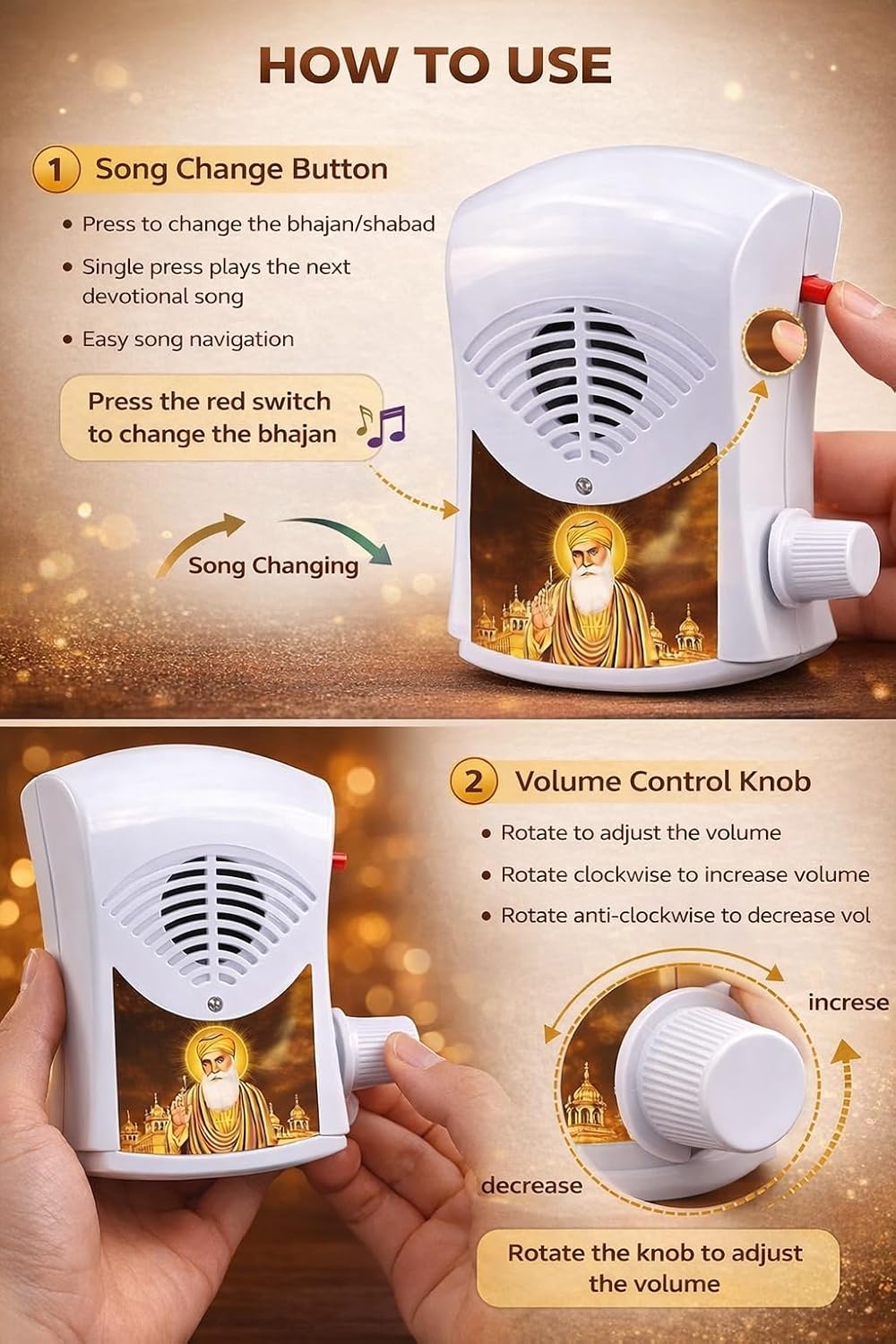 10 In 1 Big Mantra Device With Mandir Decorative Lights