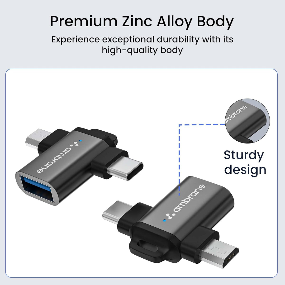 2 in 1 OTG Micro USB & Type C Adapter