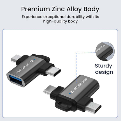 2 in 1 OTG Micro USB & Type C Adapter