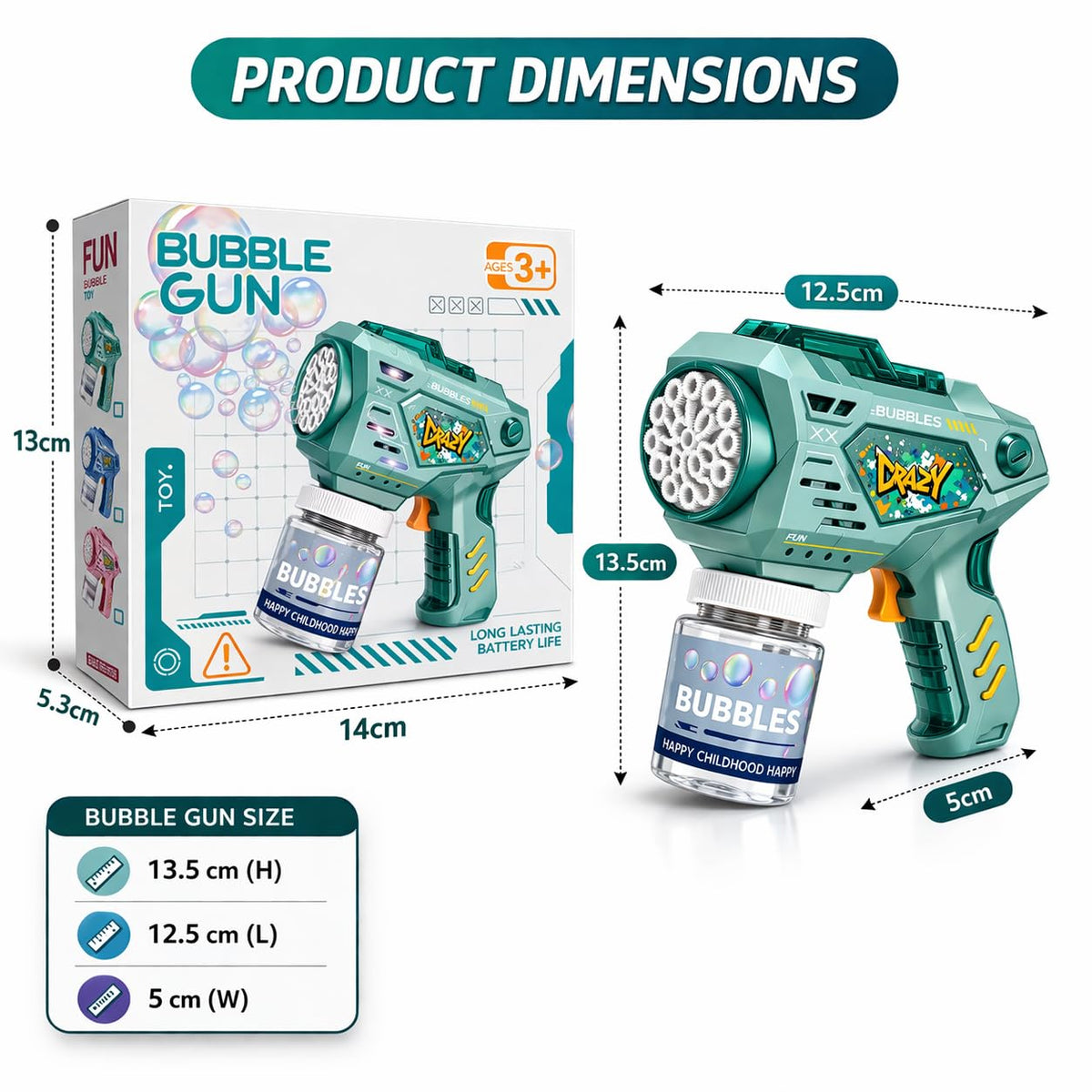 Hole battery operated Bubbles Gun Toys for Boys and Girls