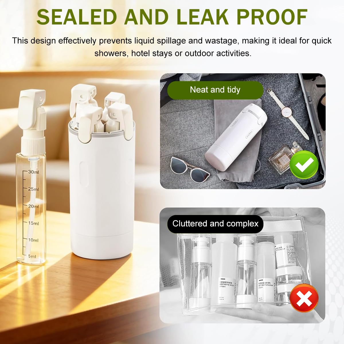 4-in-1 Travel Refillable Bottle Set