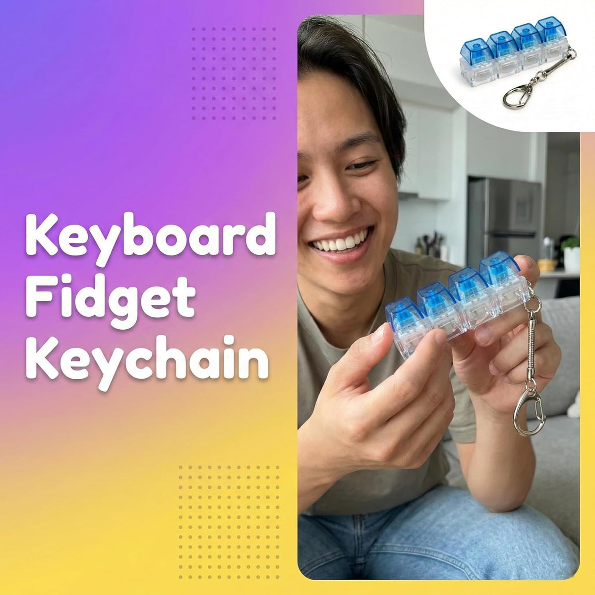 Mechanical Click-Fidget keychain