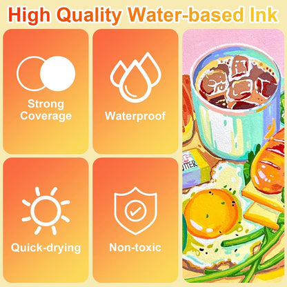 Dual-Tip Acrylic Paint Marker Set